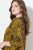Ulla Popken Animal Print 3/4 Sleeve V-Neck Tee Neon Orange - T-skjorter - T-skjorter for damer