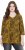 Ulla Popken Animal Print 3/4 Sleeve V-Neck Tee Neon Orange - T-skjorter - 
