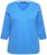 Ulla Popken Country Lettered 3/4 Sleeve Tee Teal Blue - Trykket T-skjorter for dame - 