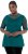 Ulla Popken Sequined Mesh Sleeve Blouse Dark Green - T-skjorter - 