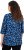 Ulla Popken Scribble Print Square Neck 3/4 Sleeve Tee Navy - Trykket T-skjorter for dame - 