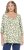 Ulla Popken Scribble Print Square Neck 3/4 Sleeve Tee Sage Green - Trykket T-skjorter for dame - 