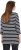 Ulla Popken Striped 3/4 Sleeve A-Line Tee Black - T-skjorter - 