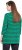 Ulla Popken Striped 3/4 Sleeve A-Line Tee Moss Green - T-skjorter - 