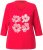 Ulla Popken Floral Graphic V-Neck Tee Lychee - Trykket T-skjorter for dame - 