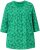 Ulla Popken Graphic Flower A-Line 3/4 Sleeve Tee Moss Green - T-skjorter - 