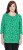 Ulla Popken Graphic Flower A-Line 3/4 Sleeve Tee Moss Green - T-skjorter - 