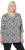 Ulla Popken Graphic Flower A-Line 3/4 Sleeve Tee Soft Light Blue - T-skjorter - 