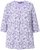 Ulla Popken Graphic Flower A-Line 3/4 Sleeve Tee Lavender - T-skjorter - 