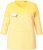 Ulla Popken Paper Boat Print 3/4 Sleeve Tee Sun Yellow - Trykket T-skjorter for dame - 