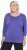 Ulla Popken Quick Drying Batwing Sleeve Tee Blueberry - Trykket T-skjorter for dame - 