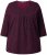 Ulla Popken Mixed Pattern Stripe 3/4 Sleeve Tee Black - T-skjorter - 