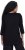 Ulla Popken Flower Epaulet 3/4 Sleeve Top Black - Trykket T-skjorter for dame - 