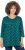 Ulla Popken Flower Print 3/4 Sleeve Tee Teal Green - T-skjorter - 