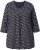 Ulla Popken Gingerbread Print 3/4 Sleeve Tee Navy - T-skjorter - 