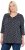 Ulla Popken Gingerbread Print 3/4 Sleeve Tee Navy - T-skjorter - 