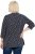 Ulla Popken Gingerbread Print 3/4 Sleeve Tee Navy - T-skjorter - 