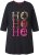 Ulla Popken Ho Ho Ho 3/4 Sleeve Graphic Tunic Tee Black - T-skjorter - 