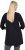 Ulla Popken Ho Ho Ho 3/4 Sleeve Graphic Tunic Tee Black - T-skjorter - 