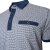 Kam Jeans 5528 AOP Print with Jacquard Collar/Cuffs Polo Navy - Polo- & piqueskjorter - Poloskjorte i store størrelser - 2XL-8XL