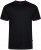 Kam Jeans 5781 Ringer Tee with Shoulder Tape Black - T-skjorter - Store T-skjorter - 2XL-14XL