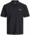 Jack & Jones College Logo Polo Short Sleeve Black - Polo- & piqueskjorter - Poloskjorte i store størrelser - 2XL-8XL