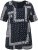 Ulla Popken Paisley A-Line Short Sleeve Tee Navy Blue - Trykket T-skjorter for dame - 