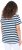 Ulla Popken Mix Stripe Short Sleeve Tee Deep Aqua - Trykket T-skjorter for dame - 