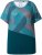 Ulla Popken Quick Drying Geometric Print Short Sleeve Tee Dark Petrol - Trykket T-skjorter for dame - 