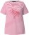 Ulla Popken Palm Tree Embroidered Tee Dark Raspberry - Trykket T-skjorter for dame - 