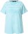 Ulla Popken Palm Tree Embroidered Tee Deep Aqua - Trykket T-skjorter for dame - 