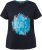 Ulla Popken BISOUS Short Sleeve Graphic Tee Navy Blue - Trykket T-skjorter for dame - 