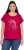 Ulla Popken Metallic Animal Cap Sleeve Graphic Tee Dark Raspberry - Trykket T-skjorter for dame - 