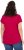 Ulla Popken Metallic Animal Cap Sleeve Graphic Tee Dark Raspberry - Trykket T-skjorter for dame - 