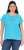 Ulla Popken Metallic Animal Cap Sleeve Graphic Tee Deep Aqua - Trykket T-skjorter for dame - 
