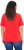 Ulla Popken TRUE Lettering Short Sleeve Tee Neon Red - Trykket T-skjorter for dame - 