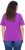 Ulla Popken TRUE Lettering Short Sleeve Tee Purple - Trykket T-skjorter for dame - 