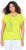 Ulla Popken Half-Sleeve A-line V-Neck Boat Pattern T-Shirt Lime - Trykket T-skjorter for dame - 
