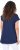 Ulla Popken Half-Sleeve A-line V-Neck Boat Pattern T-Shirt Ink Blue - Trykket T-skjorter for dame - 