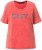 Ulla Popken Easy Short Sleeve Acid Wash Graphic Tee Light Red - Trykket T-skjorter for dame - 