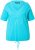 Ulla Popken Ride The Wave Short Sleeve V-Neck Graphic Tee Deep Aqua - Trykket T-skjorter for dame - 