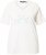 Ulla Popken Embroidered Sunrise Lettering Tee Off-White - Trykket T-skjorter for dame - 