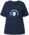 Ulla Popken Shell Picker Club Short Sleeve Graphic Tee Navy - Trykket T-skjorter for dame - 