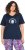 Ulla Popken Shell Picker Club Short Sleeve Graphic Tee Navy - Trykket T-skjorter for dame - 