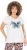 Ulla Popken Free Spirit Butterfly Cap Sleeve Graphic Tee Off-White - Trykket T-skjorter for dame - 