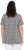 Ulla Popken Cactus Print Short Sleeve V-Neck Tee Graphite Grey - Trykket T-skjorter for dame - 