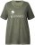 Ulla Popken Sunset Lettering Short Sleeve Graphic Tee Olive - Trykket T-skjorter for dame - 