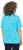 Ulla Popken Abstract Animal Print Short Sleeve Tee Deep Aqua - Trykket T-skjorter for dame - 