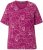 Ulla Popken Abstract Animal Print Short Sleeve Tee Magnolia Red - Trykket T-skjorter for dame - 