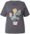 Ulla Popken Cactus Short Sleeve Graphic Tee Graphite Grey - Trykket T-skjorter for dame - 
